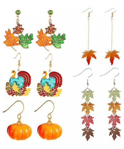 Thanksgiving Christmas Earrings for Women Holiday Earrings Fall Maple Leaf Earrings for Girls Autumn Earrings Christmas Gifts...