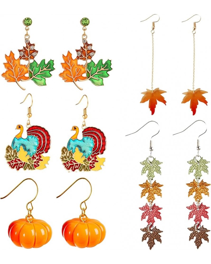 Thanksgiving Christmas Earrings for Women Holiday Earrings Fall Maple Leaf Earrings for Girls Autumn Earrings Christmas Gifts...