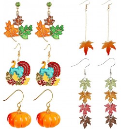 Thanksgiving Christmas Earrings for Women Holiday Earrings Fall Maple Leaf Earrings for Girls Autumn Earrings Christmas Gifts...