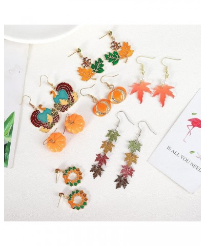 Thanksgiving Christmas Earrings for Women Holiday Earrings Fall Maple Leaf Earrings for Girls Autumn Earrings Christmas Gifts...