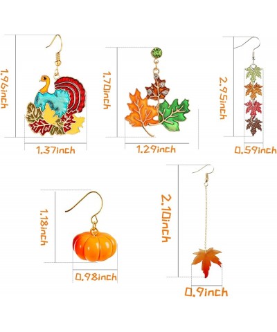 Thanksgiving Christmas Earrings for Women Holiday Earrings Fall Maple Leaf Earrings for Girls Autumn Earrings Christmas Gifts...