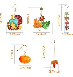 Thanksgiving Christmas Earrings for Women Holiday Earrings Fall Maple Leaf Earrings for Girls Autumn Earrings Christmas Gifts...