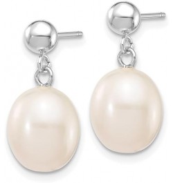 14K Yellow Gold 6 7mm White Rice Freshwater Cultured Pearl Drop Dangle Earrings 14K White Gold - 8mm - 0.31 inch $44.08 Earrings