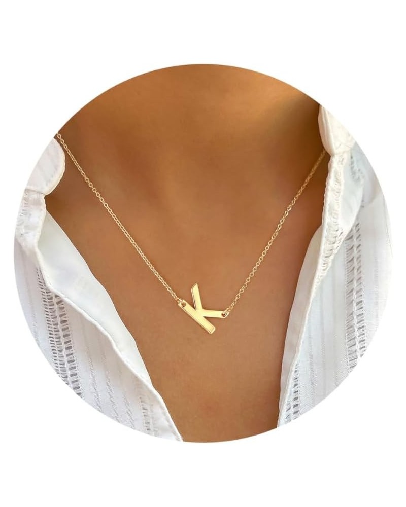 Initial Necklaces for Women - Dainty 14K Gold Plated Letter Necklaces for Women Trendy, Simple Cute Initial Personalized Mono...