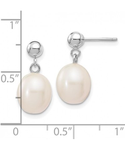 14K Yellow Gold 6 7mm White Rice Freshwater Cultured Pearl Drop Dangle Earrings 14K White Gold - 8mm - 0.31 inch $44.08 Earrings