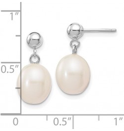 14K Yellow Gold 6 7mm White Rice Freshwater Cultured Pearl Drop Dangle Earrings 14K White Gold - 8mm - 0.31 inch $44.08 Earrings