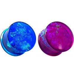 2 Pairs Set Gauges for Ears Flesh Tunnels Kits Plugs Earrings Acrylic Color Foil Ear Expander Stretchers Piercing. Y687 9/16"...