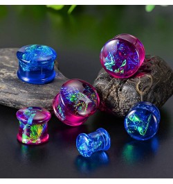 2 Pairs Set Gauges for Ears Flesh Tunnels Kits Plugs Earrings Acrylic Color Foil Ear Expander Stretchers Piercing. Y687 9/16"...