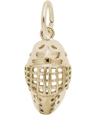 Goalie Mask Charm, Charms for Bracelets and Necklaces Yellow Gold $21.57 Bracelets