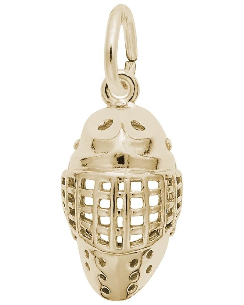 Goalie Mask Charm, Charms for Bracelets and Necklaces Yellow Gold $21.57 Bracelets