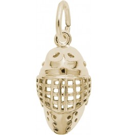 Goalie Mask Charm, Charms for Bracelets and Necklaces Yellow Gold $21.57 Bracelets