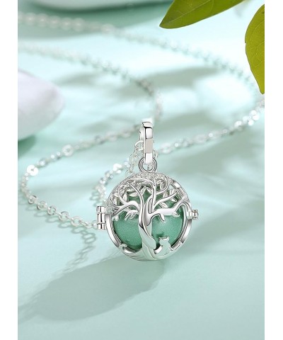 Harmony Ball Necklace Tree of Life with Cat Angel Chime Caller, Balls 18MM Llamador De Angeles Bola Necklace Pregnancy Gifts ...