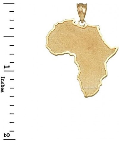 10K Yellow Gold Africa Map Necklace $112.65 Necklaces