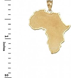 10K Yellow Gold Africa Map Necklace $112.65 Necklaces