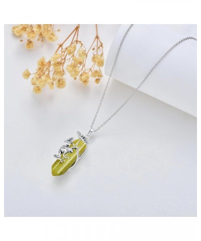 Frog Necklace 925 Sterling Silver Frog Pendant Birthstone Quartz Jewelry Gift for Women Girls Mom Aug-08 $51.45 Necklaces