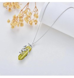 Frog Necklace 925 Sterling Silver Frog Pendant Birthstone Quartz Jewelry Gift for Women Girls Mom Aug-08 $51.45 Necklaces