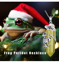 Frog Necklace 925 Sterling Silver Frog Pendant Birthstone Quartz Jewelry Gift for Women Girls Mom Aug-08 $51.45 Necklaces