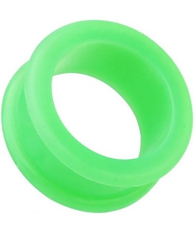 Flexible Silicone Double Flared Ear Gauge Tunnel Plug 4 GA (5mm), Green $9.35 Body Jewelry