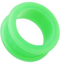 Flexible Silicone Double Flared Ear Gauge Tunnel Plug 4 GA (5mm), Green $9.35 Body Jewelry