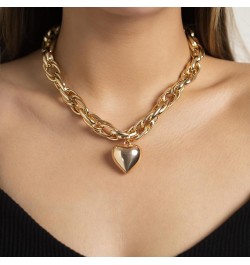 Chunky Gold Necklace Chunky Necklaces for Women Trendy Gold Chunky Necklace Layered Gold Necklaces for Women Punk Cuban Link ...