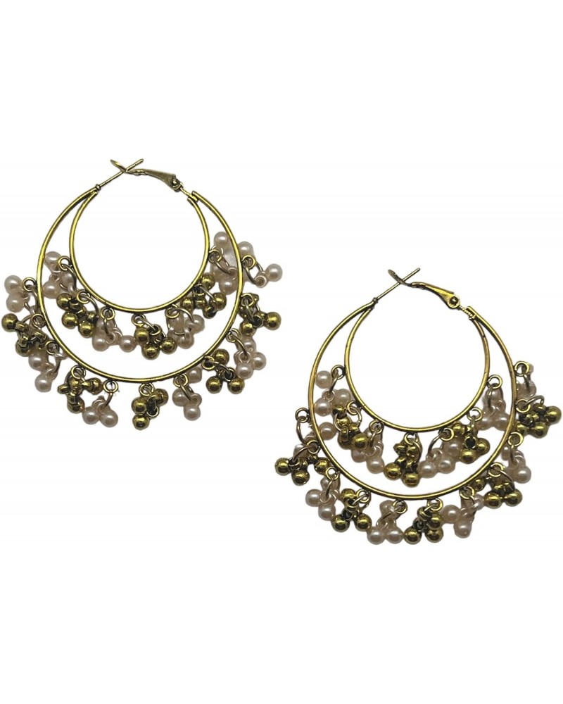 Aura Gold Color Earrings with Pearls. $10.29 Earrings