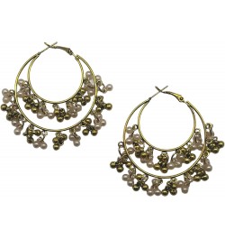 Aura Gold Color Earrings with Pearls. $10.29 Earrings