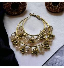 Aura Gold Color Earrings with Pearls. $10.29 Earrings