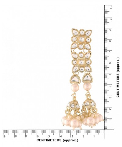 18k Gold Plated Indian Wedding Bollywood Kundan Pearl Dangle Earrings for Women (E2942W) $12.10 Earrings