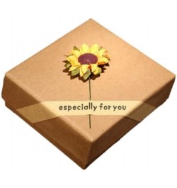 You Are My Sunshine Necklace Sunflower with Hidden Charm Inside in Sunflower Gift Box Rose Gold $11.26 Necklaces