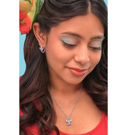 Lilo & Stitch Womens Angel Necklace Official License, 16+2 Silver Plated Angel Pendant Necklace $11.50 Necklaces