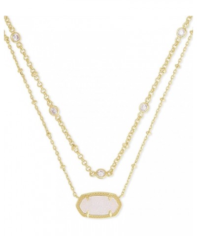 Elisa Crystal Multi Strand Necklace, Fashion Jewelry for Women GOLD - IRIDESCENT DRUSY $51.10 Necklaces