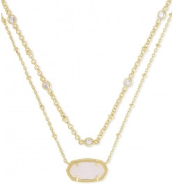 Elisa Crystal Multi Strand Necklace, Fashion Jewelry for Women GOLD - IRIDESCENT DRUSY $51.10 Necklaces