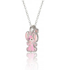 Lilo & Stitch Womens Angel Necklace Official License, 16+2 Silver Plated Angel Pendant Necklace $11.50 Necklaces