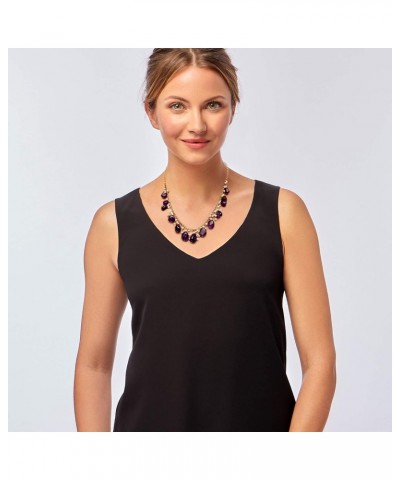 Cultured Pearl and 100.00 ct. t.w. Amethyst Drop Necklace in 18kt Gold Over Sterling. 18 inches $36.40 Necklaces