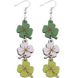 St Patrick's Day Earrings Women Clover Shamrock Green Earrings Irish Wodden Holiday Earrings Teen Girls Jewelry Gift E $8.25 ...