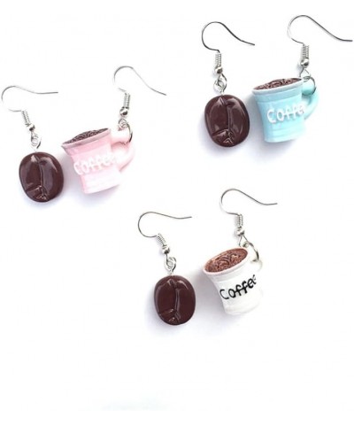 3 Pairs Coffee Earrings Set, Fun Drop Dangle Earrings for Women Girls, Cute Coffee Bean Statement Earrings $8.54 Earrings