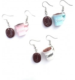 3 Pairs Coffee Earrings Set, Fun Drop Dangle Earrings for Women Girls, Cute Coffee Bean Statement Earrings $8.54 Earrings