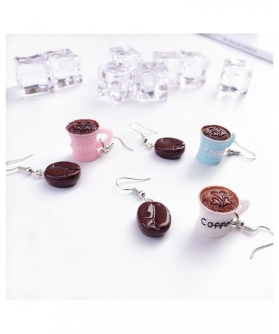 3 Pairs Coffee Earrings Set, Fun Drop Dangle Earrings for Women Girls, Cute Coffee Bean Statement Earrings $8.54 Earrings