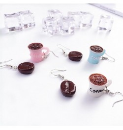 3 Pairs Coffee Earrings Set, Fun Drop Dangle Earrings for Women Girls, Cute Coffee Bean Statement Earrings $8.54 Earrings