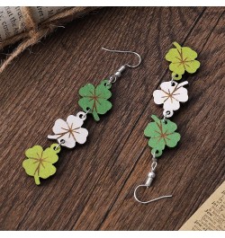 St Patrick's Day Earrings Women Clover Shamrock Green Earrings Irish Wodden Holiday Earrings Teen Girls Jewelry Gift E $8.25 ...