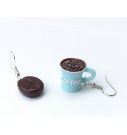 3 Pairs Coffee Earrings Set, Fun Drop Dangle Earrings for Women Girls, Cute Coffee Bean Statement Earrings $8.54 Earrings