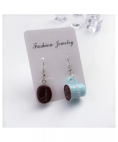 3 Pairs Coffee Earrings Set, Fun Drop Dangle Earrings for Women Girls, Cute Coffee Bean Statement Earrings $8.54 Earrings