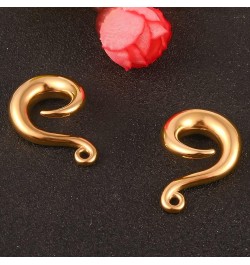 2PCS Fashion Hooks Curve 316L Stainless Steel Hypoallergenic Ear Weight Hangers Plugs DIY Dangles Body Piercing Jewelry 4mm (...