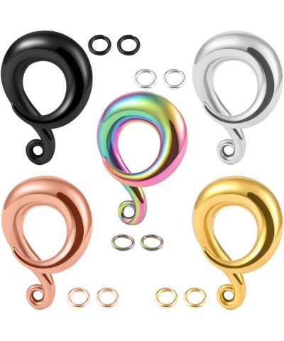 2PCS Fashion Hooks Curve 316L Stainless Steel Hypoallergenic Ear Weight Hangers Plugs DIY Dangles Body Piercing Jewelry 4mm (...