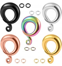 2PCS Fashion Hooks Curve 316L Stainless Steel Hypoallergenic Ear Weight Hangers Plugs DIY Dangles Body Piercing Jewelry 4mm (...