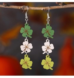 St Patrick's Day Earrings Women Clover Shamrock Green Earrings Irish Wodden Holiday Earrings Teen Girls Jewelry Gift E $8.25 ...