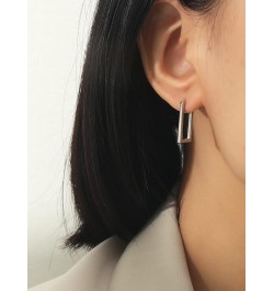 Earrings for Women- Geometric Design Hoop Earrings Birthday Valentine's Day (Color : Gold) Silver $8.77 Earrings