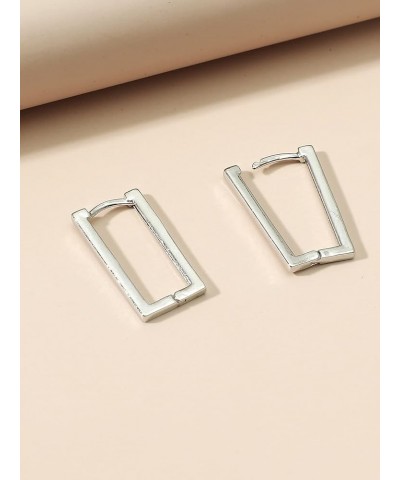 Earrings for Women- Geometric Design Hoop Earrings Birthday Valentine's Day (Color : Gold) Silver $8.77 Earrings