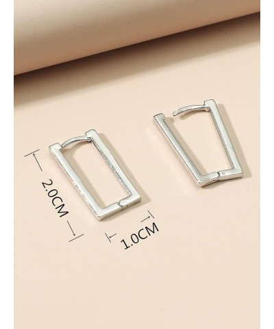 Earrings for Women- Geometric Design Hoop Earrings Birthday Valentine's Day (Color : Gold) Silver $8.77 Earrings