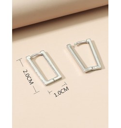 Earrings for Women- Geometric Design Hoop Earrings Birthday Valentine's Day (Color : Gold) Silver $8.77 Earrings